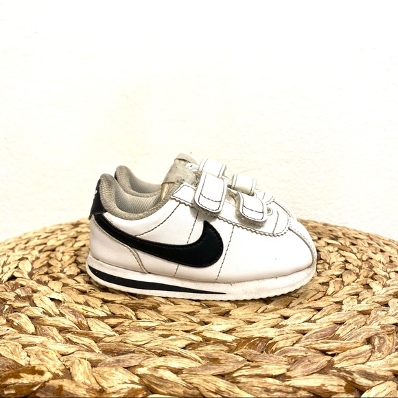 Nike Shoes | Nike Cortez Black White Strap Toddler | Color: Black/White | Size: 6bb | Pm-80612332's Closet